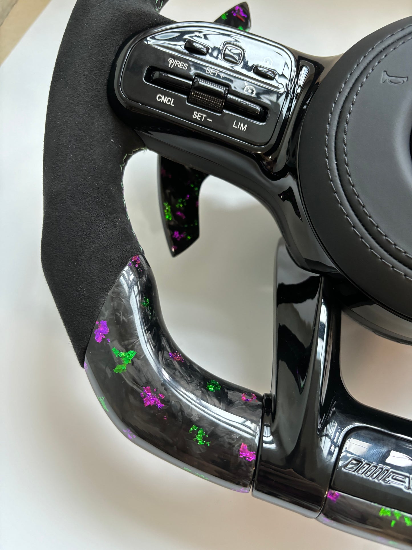 Custom Volante Glossy Black Carbon Steering Wheel for Mercedes Benz W204 W205 W207 W211 W212 W213 W221 W222 GLS CLS C63 AMG GT