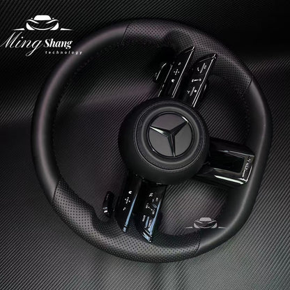 Suitable for Mercedes-Benz C-Class C200L, C260L, E-Class E300L, GLC260L, AMG steering wheel covers with AMG logo
