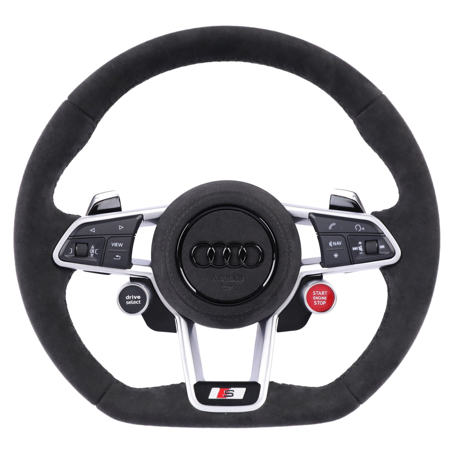 Custom R8 Steering Wheel for Audi A3 A4 A5 A6 A7 A8 S3 S4 S5 S6 S7 S8 Q3 Q5 Q7 Q8 SQ5 SQ7 SQ8 RSQ5 RSQ7 RSQ8 RS3 RS4 RS5 RS6 RS7 R8