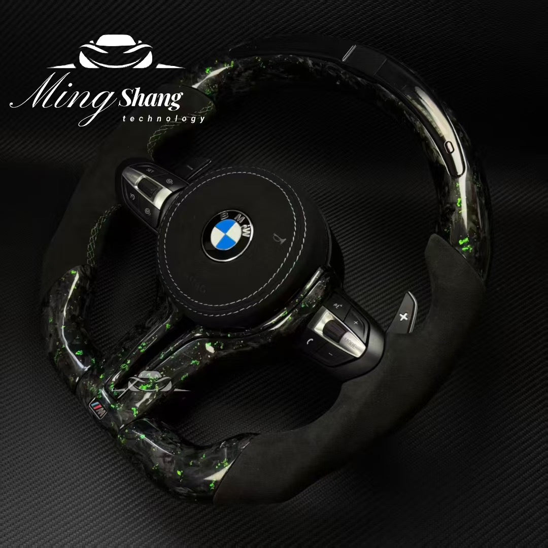 The red foil carbon fiber AUTO steering wheel is suitable for BMW E90 E91 E92 E93 E70 E71 E72 E53 F10 F30 F21 F22 F46 F30 F35 M3
