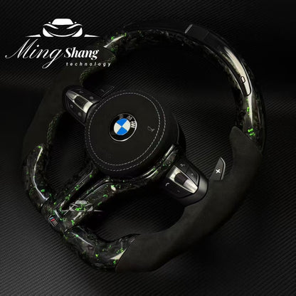 The red foil carbon fiber AUTO steering wheel is suitable for BMW E90 E91 E92 E93 E70 E71 E72 E53 F10 F30 F21 F22 F46 F30 F35 M3