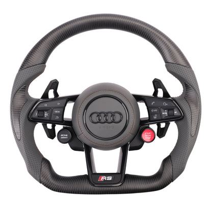 Custom R8 Steering Wheel for Audi A3 A4 A5 A6 A7 A8 S3 S4 S5 S6 S7 S8 Q3 Q5 Q7 Q8 SQ5 SQ7 SQ8 RSQ5 RSQ7 RSQ8 RS3 RS4 RS5 RS6 RS7 R8