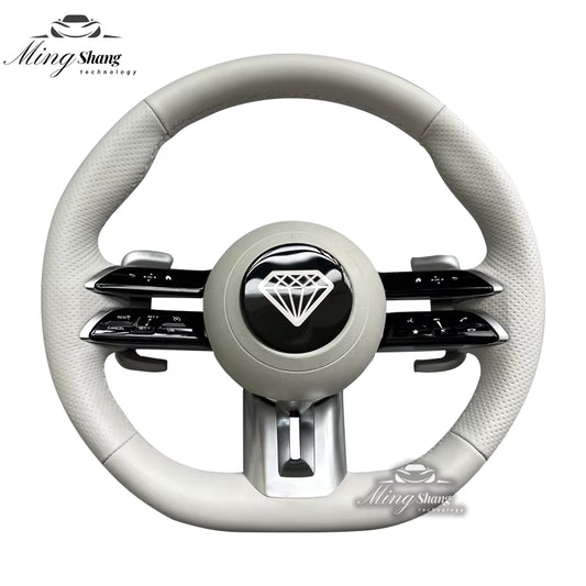 The leather Dragonfly AMG car steering wheel is suitable for Mercedes-Benz w222 w221 w463 w211 w213 w223 w210 w205 w204 w218 GLE