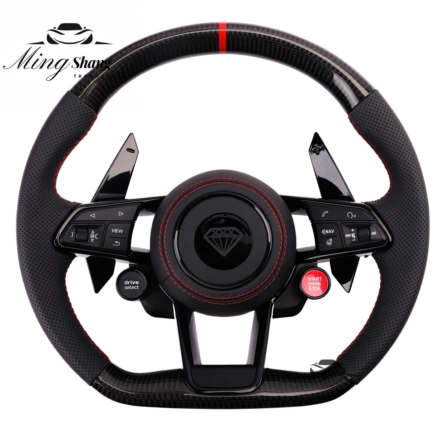 RS Steering wheel for Audi A3 A4 A5 A6 A7 A8 S3 S4 S5 S6 S7 S8 Q3 Q5 Q7 Q8 SQ5 SQ7 SQ8 RSQ5 RSQ7 RSQ8 RS3 RS4 RS5 RS6 RS7 R8