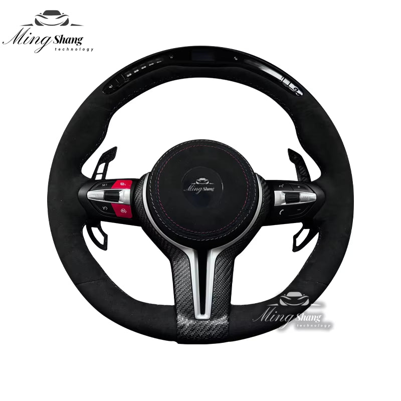 The Alcantara LED AUTO steering wheel is suitable for BMW F10 F30 F32 F36 F20 F21 M2 M3 M4 M5 M6 F22 X1 X3 X4 X5 E91 E70 E71 E90