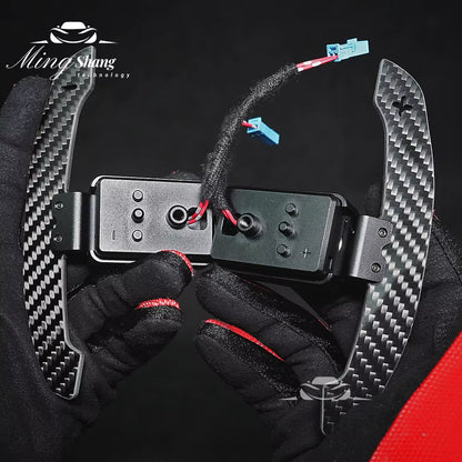 SK CUSTOM F30 F10 E90 G07 G22 G38 G20 F80 F87 F90 M3 Magnetic Paddle Shifters Carbon Fiber Steering Wheel Shift Paddles for BMW