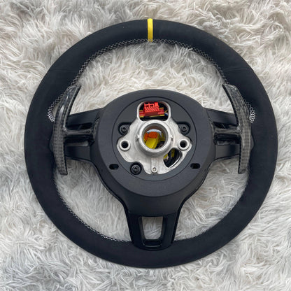 Sporty Carbon Fiber Car Steering Wheels Are Suitable for Porsche 911 992 Panamera Cayman Taycan Tayenne Macan Boxster 718Cayenne
