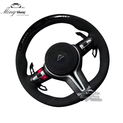 The Alcantara LED AUTO steering wheel is suitable for BMW F10 F30 F32 F36 F20 F21 M2 M3 M4 M5 M6 F22 X1 X3 X4 X5 E91 E70 E71 E90