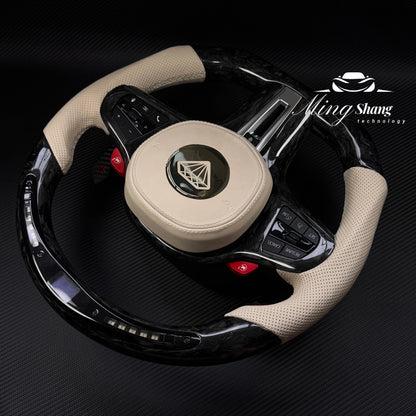 MT Auto Modification Leather Carbon Fiber LED Steering Wheel for BMW G20 G30 G38 G11 G12 G01 G02 M3 M4 Car Steering Wheel