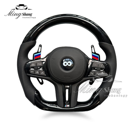 The Bordeaux carbon fiber AUTO steering wheel is suitable for BMW G20 G30 G05 G01 G02 G06 G07 X5 F10 F30 F21 F22 F46 F30 F35