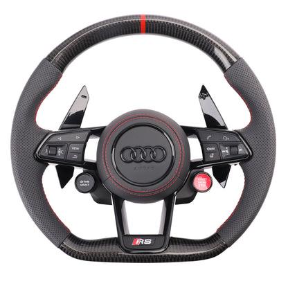 Custom R8 Steering Wheel for Audi A3 A4 A5 A6 A7 A8 S3 S4 S5 S6 S7 S8 Q3 Q5 Q7 Q8 SQ5 SQ7 SQ8 RSQ5 RSQ7 RSQ8 RS3 RS4 RS5 RS6 RS7 R8