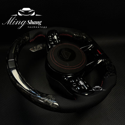 MT Carbon Fiber Steering Wheel For Mercedes Benz C63 E63 W213 C43 A45 G63 G500 S63 GLA45 GLS63 W204 W205 AMG LED Steering Wheel