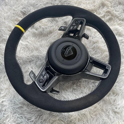 Sporty Carbon Fiber Car Steering Wheels Are Suitable for Porsche 911 992 Panamera Cayman Taycan Tayenne Macan Boxster 718Cayenne