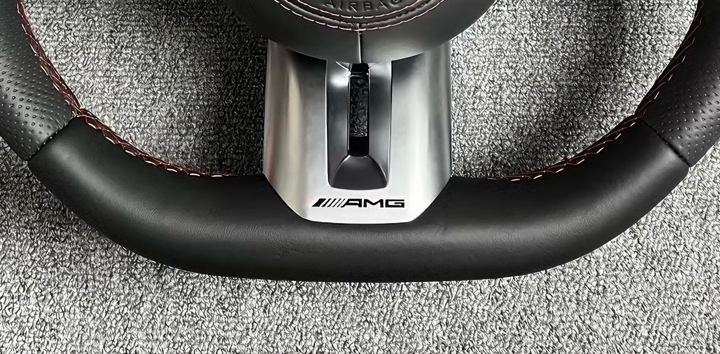 Suitable for Mercedes-Benz C-Class C200L, C260L, E-Class E300L, GLC260L, AMG steering wheel covers with AMG logo