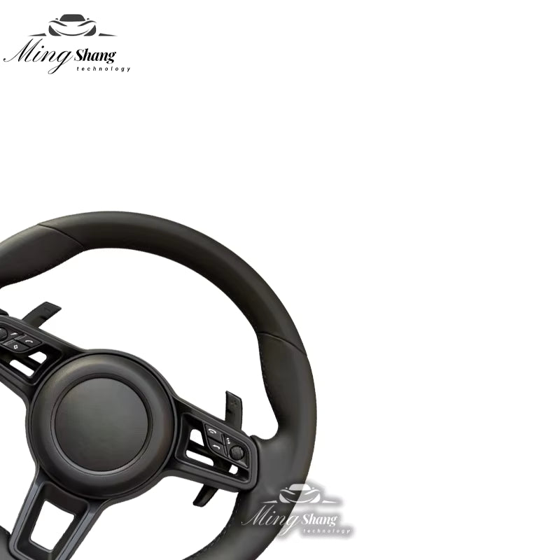 The rivet-free AUTO steering wheel is suitable for Porsche Panamera Macan Taycan Cayenne Boxster Cayman Tayenne 918 718 911 992