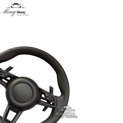 The rivet-free AUTO steering wheel is suitable for Porsche Panamera Macan Taycan Cayenne Boxster Cayman Tayenne 918 718 911 992