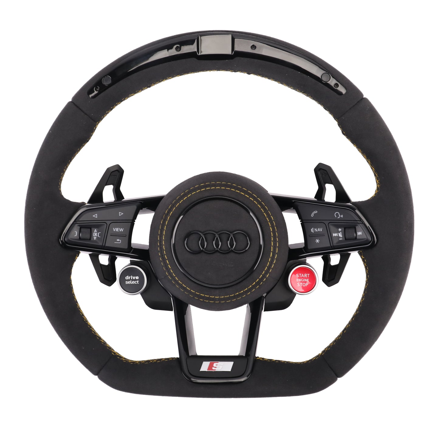 Custom R8 Steering Wheel for Audi A3 A4 A5 A6 A7 A8 S3 S4 S5 S6 S7 S8 Q3 Q5 Q7 Q8 SQ5 SQ7 SQ8 RSQ5 RSQ7 RSQ8 RS3 RS4 RS5 RS6 RS7 R8