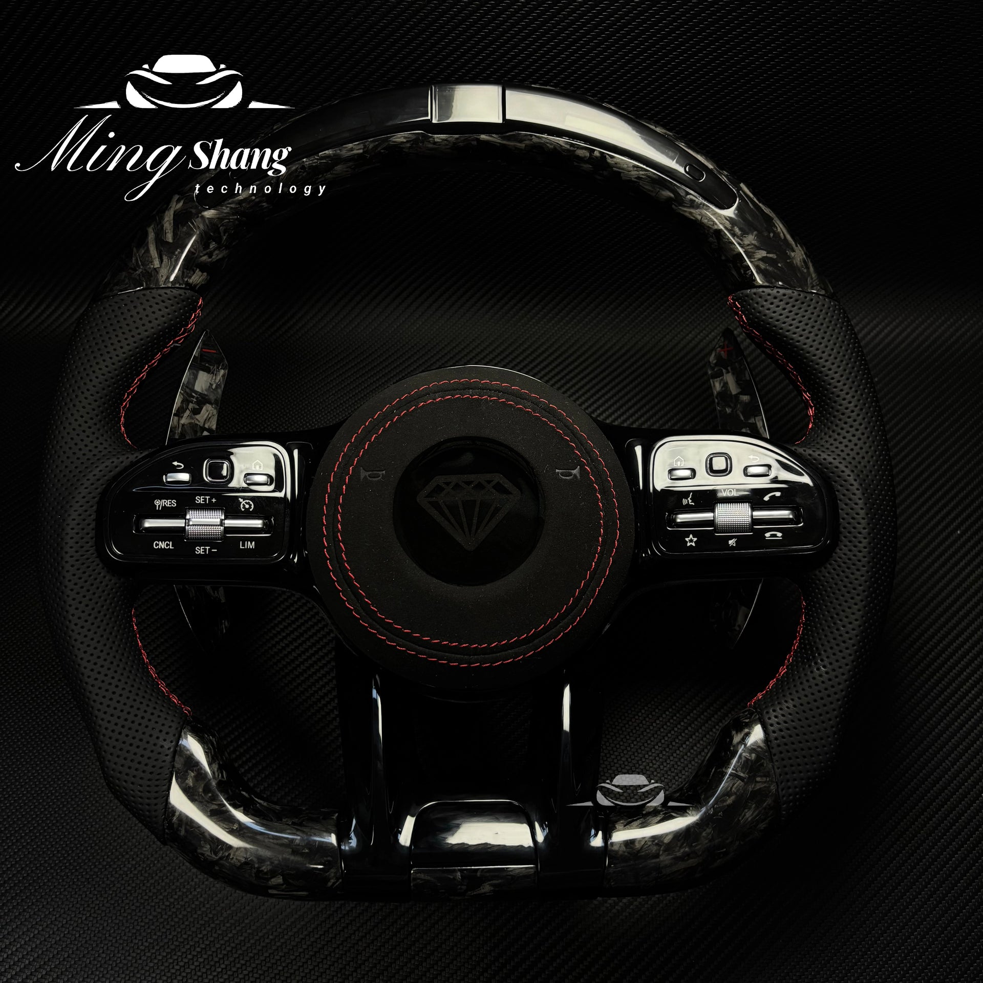 MT Carbon Fiber Steering Wheel For Mercedes Benz C63 E63 W213 C43 A45 G63 G500 S63 GLA45 GLS63 W204 W205 AMG LED Steering Wheel
