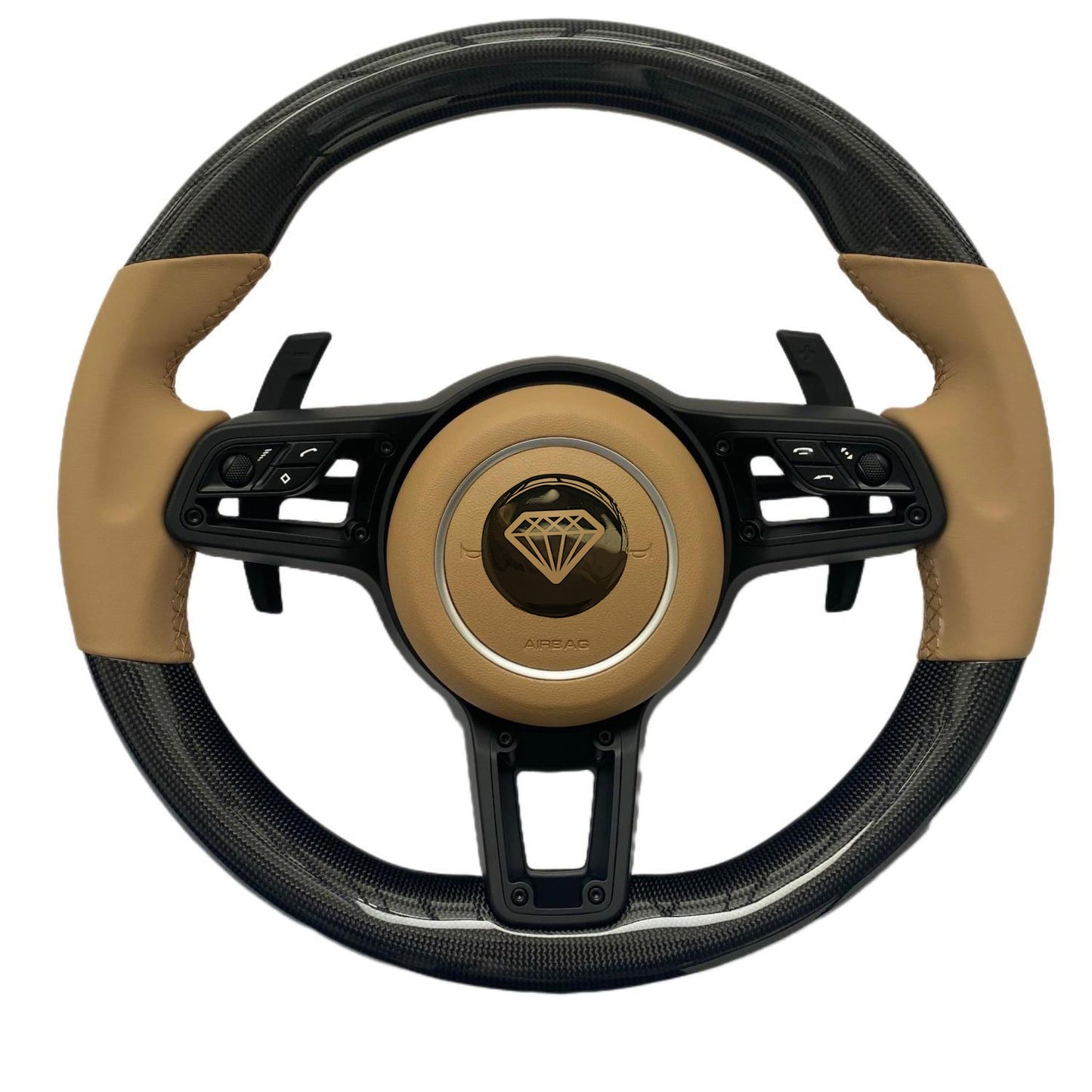 Sporty Carbon Fiber Car Steering Wheels Are Suitable for Porsche 911 992 Panamera Cayman Taycan Tayenne Macan Boxster 718Cayenne