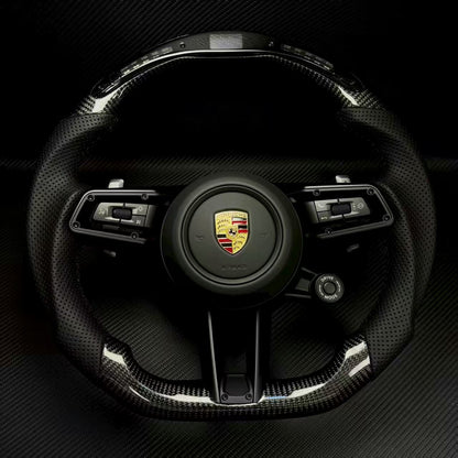 The Auto steering wheel is suitable for Porsche Panamera 718Cayman Tayneen Macan Cayenne Tayman Boxster 911 992 991 981 Tayca GT