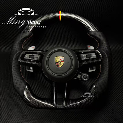 AUTO OHC Sports steering wheel assembly is available for Porsche's new 911 992 718 Paramela Taycan Tayenne Macan Cayman