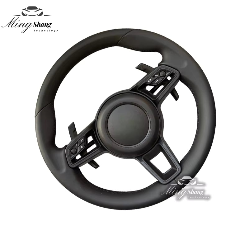 The rivet-free AUTO steering wheel is suitable for Porsche Panamera Macan Taycan Cayenne Boxster Cayman Tayenne 918 718 911 992
