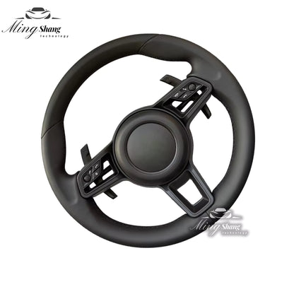The rivet-free AUTO steering wheel is suitable for Porsche Panamera Macan Taycan Cayenne Boxster Cayman Tayenne 918 718 911 992