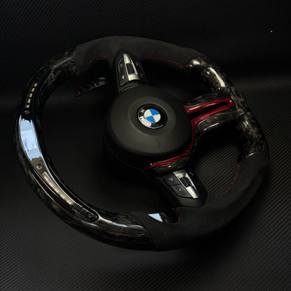 The red foil carbon fiber AUTO steering wheel is suitable for BMW E90 E91 E92 E93 E70 E71 E72 E53 F10 F30 F21 F22 F46 F30 F35 M3
