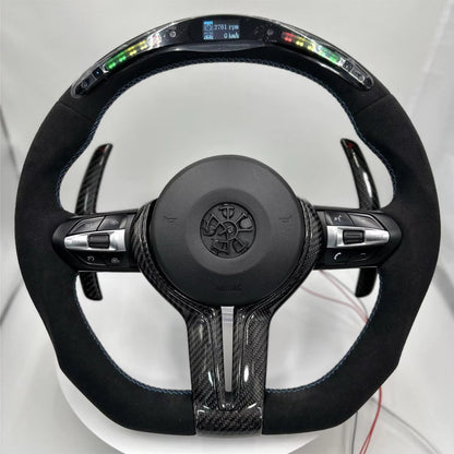 LED Display Carbon Fiber Steering Wheel For Bmw F30 F32 F33 F34 F35 F36F01 F06 F07 F10 F11 F12 F13 F14 F15 F16 F22 F18 F80 F82