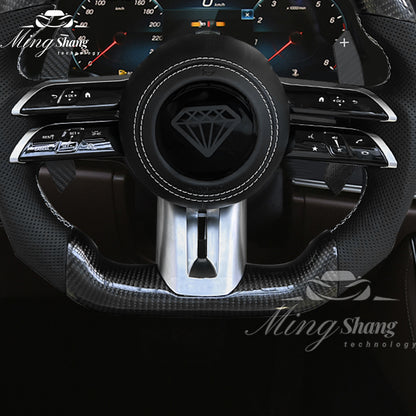 Carbon Fiber Steering Wheel for Mercedes Benz, A35 A45 C63 C43 E53 E63 G63 G500 G55 AMG GT S63 GLE63 GLA45 W223 W213 W205 W204