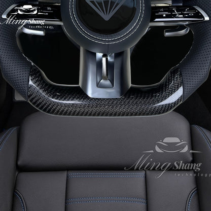 The LED forged carbon fiber steering wheel is suitable for Mercedes W116 W221 W222 W210 W202 W204 W463 W460 W638 W242 W245 ML GL
