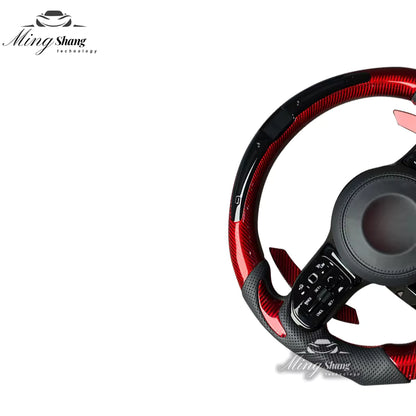 The red carbon fiber sports steering wheel is suitable for Mercedes-Benz W221 W210 W211 W202 W204 W463 W460 W242 GLC GLE CLA SLC