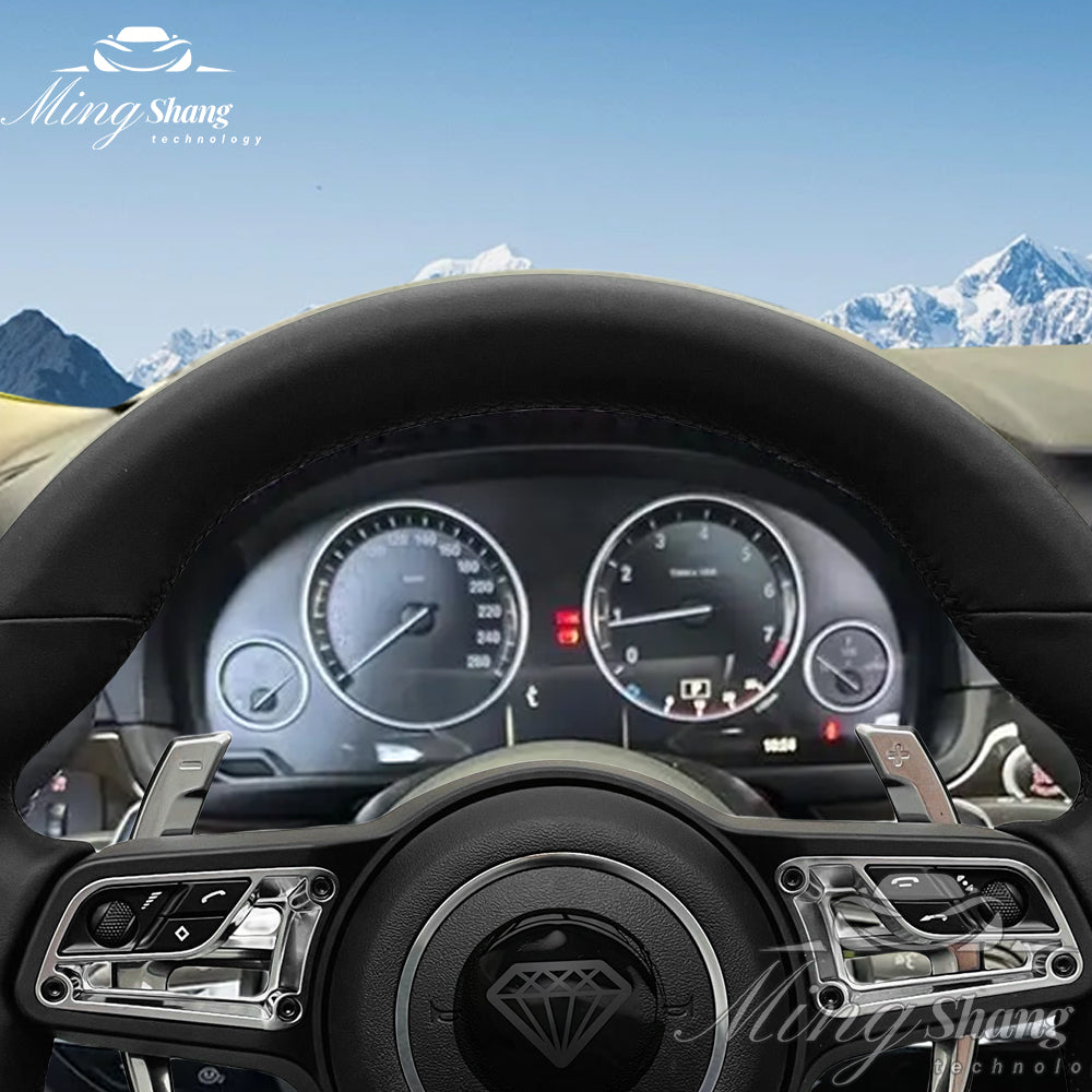 The brown leather car steering wheel is suitable for the Porsche 992 991 911 718 Panamera Macan Taycan Cayman Tayenne Boxster GT
