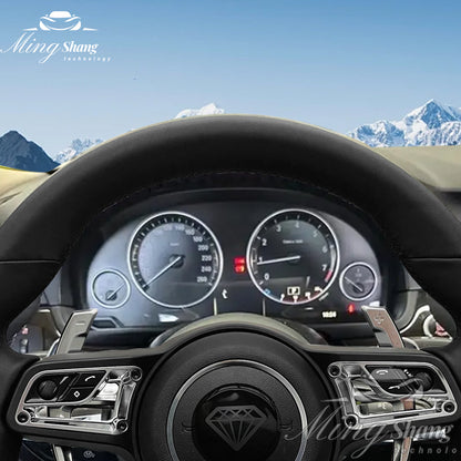The brown leather car steering wheel is suitable for the Porsche 992 991 911 718 Panamera Macan Taycan Cayman Tayenne Boxster GT
