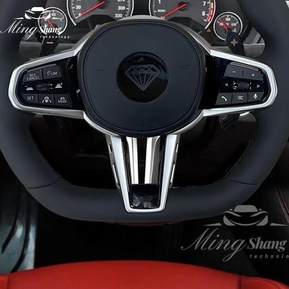 The red-label leather sport steering wheel is suitable for BMW F02 X2 X3 X4 X5 X6 M2 M3 M4 M5 M6 F10 F30 F21 F22 F46 F30 F03 F13 G01 G02 G05 G06 G07 G08 G11 G12 G14 G15 G16 G17 G20 G29 G30 G31 G32 G80 G82 F92 X3