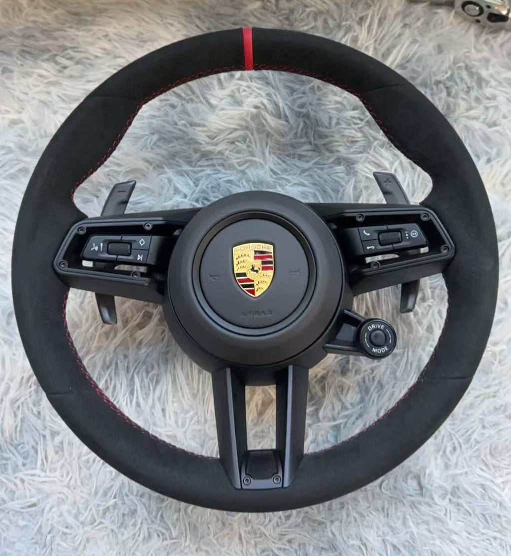 The Auto steering wheel is suitable for Porsche Panamera 718Cayman Tayneen Macan Cayenne Tayman Boxster 911 992 991 981 Tayca GT