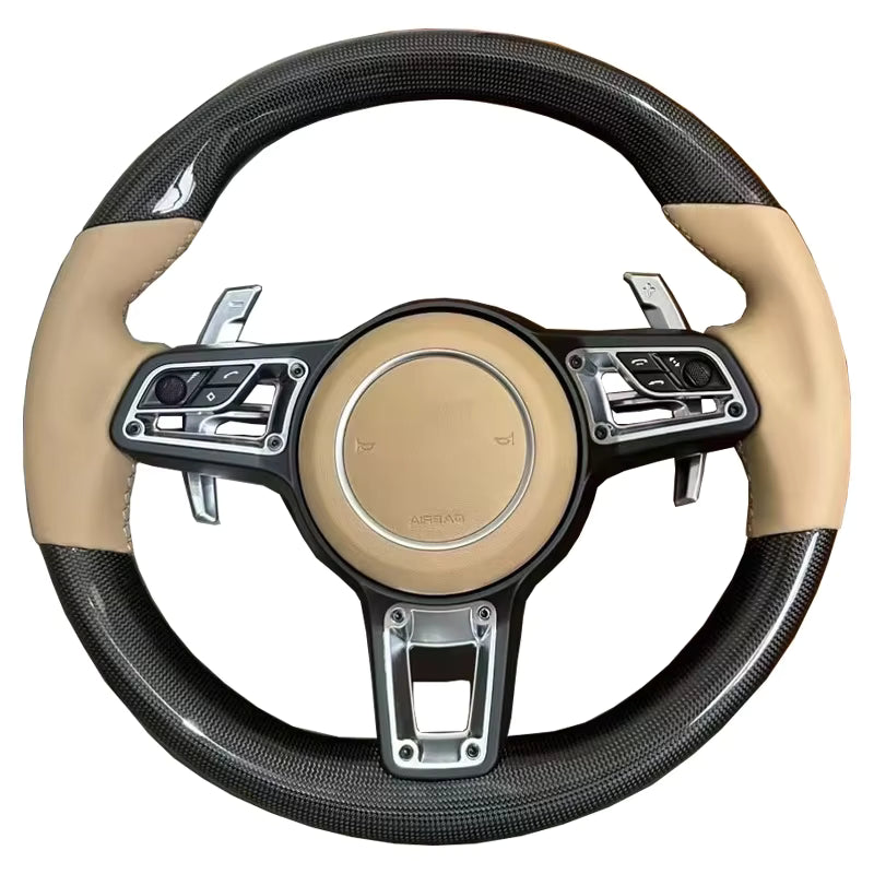 New steering wheel for Porsche Macan Cayenne Panamera Taycan 718 Cayman 991 992 911 911.2 Carrera GT2 GT2RS GT3 GT3RS GT3 RS GT4