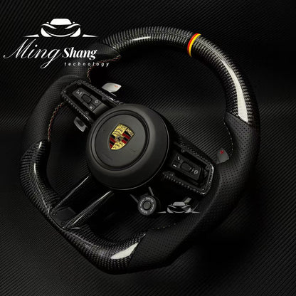 AUTO OHC Sports steering wheel assembly is available for Porsche's new 911 992 718 Paramela Taycan Tayenne Macan Cayman