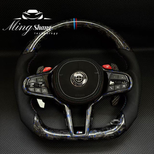 Customize Carbon Fiber Steering Wheel For BMWs G80 M3 G82 G83 M4 G20 G30 G08 F07 F10 F11 F12 F13 F14 F15 F16 F22 F30 F31 F32 F33
