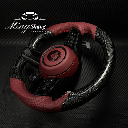 AUTO OHC Sports red steering wheel assembly is available for Porsche's new 911 992 718 Paramela Taycan Tayenne Macan Cayman