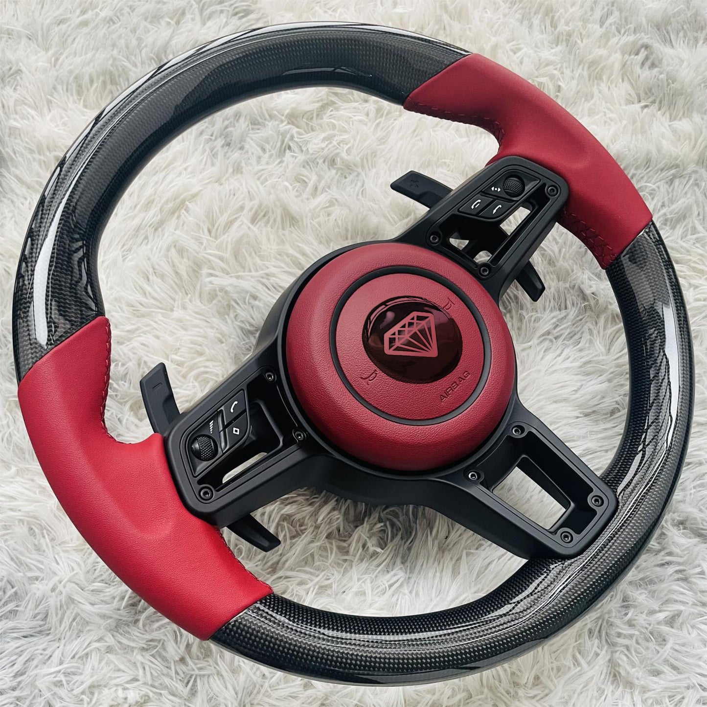 Sporty Carbon Fiber Car Steering Wheels Are Suitable for Porsche 911 992 Panamera Cayman Taycan Tayenne Macan Boxster 718Cayenne