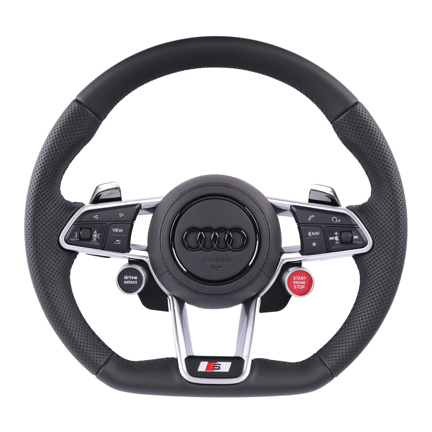 Custom R8 Steering Wheel for Audi A3 A4 A5 A6 A7 A8 S3 S4 S5 S6 S7 S8 Q3 Q5 Q7 Q8 SQ5 SQ7 SQ8 RSQ5 RSQ7 RSQ8 RS3 RS4 RS5 RS6 RS7 R8