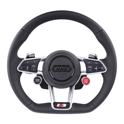 Custom R8 Steering Wheel for Audi A3 A4 A5 A6 A7 A8 S3 S4 S5 S6 S7 S8 Q3 Q5 Q7 Q8 SQ5 SQ7 SQ8 RSQ5 RSQ7 RSQ8 RS3 RS4 RS5 RS6 RS7 R8