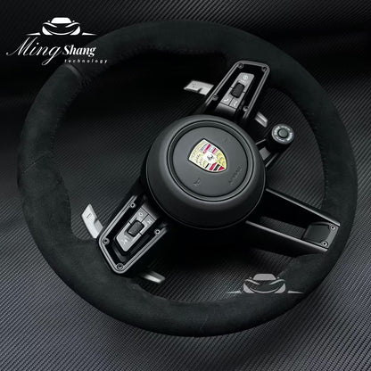 The Auto steering wheel is suitable for Porsche Panamera 718Cayman Tayneen Macan Cayenne Tayman Boxster 911 992 991 981 Tayca GT