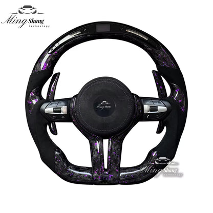 The red foil carbon fiber AUTO steering wheel is suitable for BMW E90 E91 E92 E93 E70 E71 E72 E53 F10 F30 F21 F22 F46 F30 F35 M3