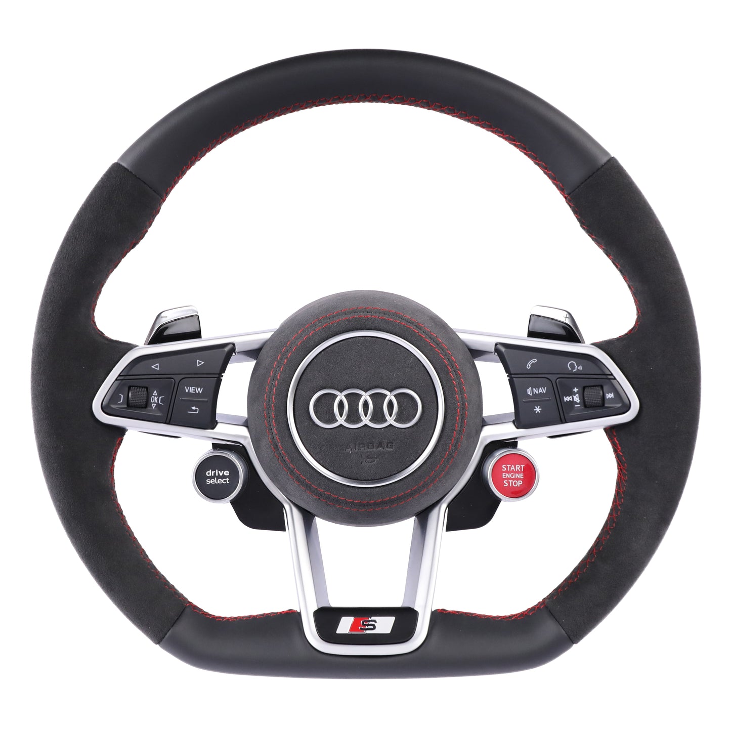 Custom R8 Steering Wheel for Audi A3 A4 A5 A6 A7 A8 S3 S4 S5 S6 S7 S8 Q3 Q5 Q7 Q8 SQ5 SQ7 SQ8 RSQ5 RSQ7 RSQ8 RS3 RS4 RS5 RS6 RS7 R8