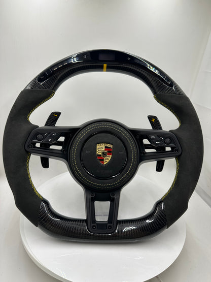 Sporty Carbon Fiber Car Steering Wheels Are Suitable for Porsche 911 992 Panamera Cayman Taycan Tayenne Macan Boxster 718Cayenne