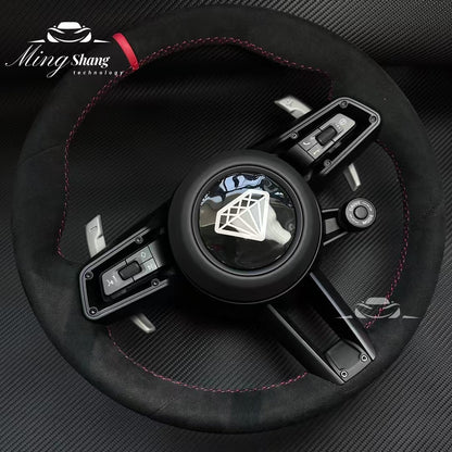 The Auto steering wheel is suitable for Porsche Panamera 718Cayman Tayneen Macan Cayenne Tayman Boxster 911 992 991 981 Tayca GT