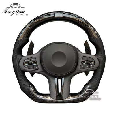 Forged carbon fiber car steering wheels are suitable for BMW F/G chassis F01 F07 F10 F30 F21 F22 F46 F30 F35 G30 G38 G26 G60 F35