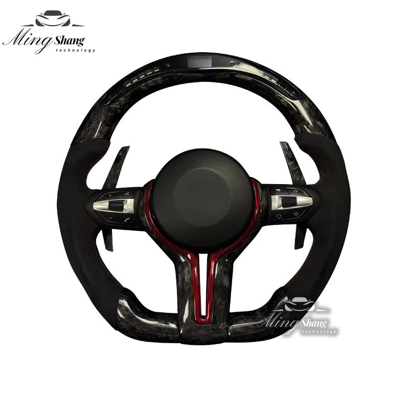 The red foil carbon fiber AUTO steering wheel is suitable for BMW E90 E91 E92 E93 E70 E71 E72 E53 F10 F30 F21 F22 F46 F30 F35 M3